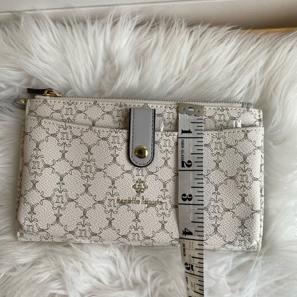 Nanette Lepore Scrolled Geometric Wallet Wristlet Old Money Travel Vacation - Picture 10 of 10